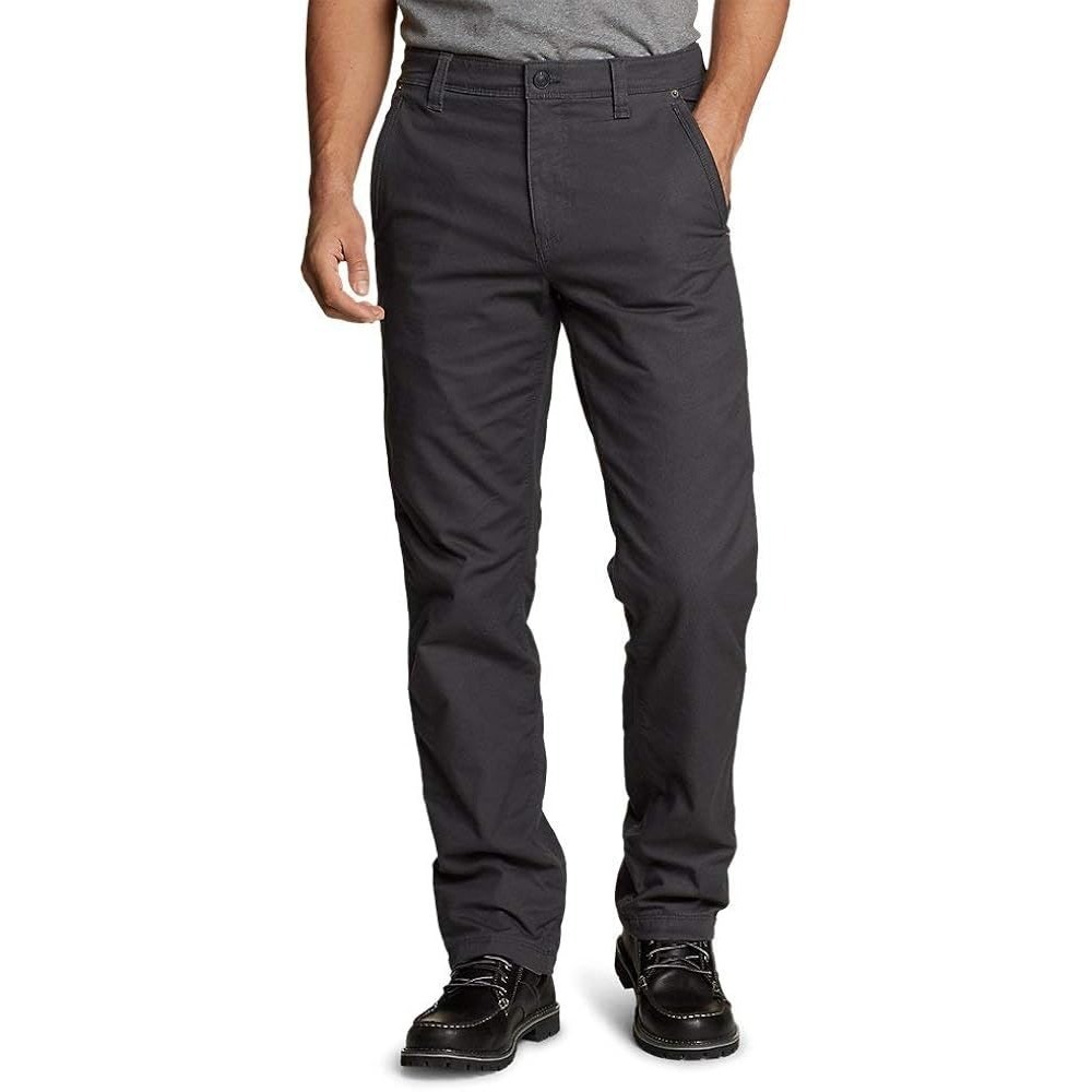 Eddie Bauer Snowcat Fleece-Lined Canvas Pants Size 40x30 Carbon NWT